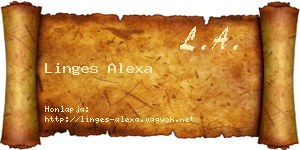 Linges Alexa névjegykártya
